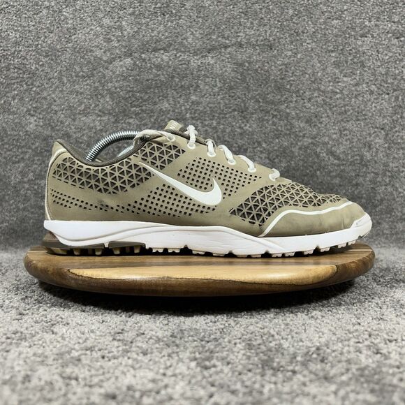 Nike Other - Nike Air Rate Tour 379200-212 Men’s Size 11.5 Khaki Mesh Spiked Golf Shoes Used
